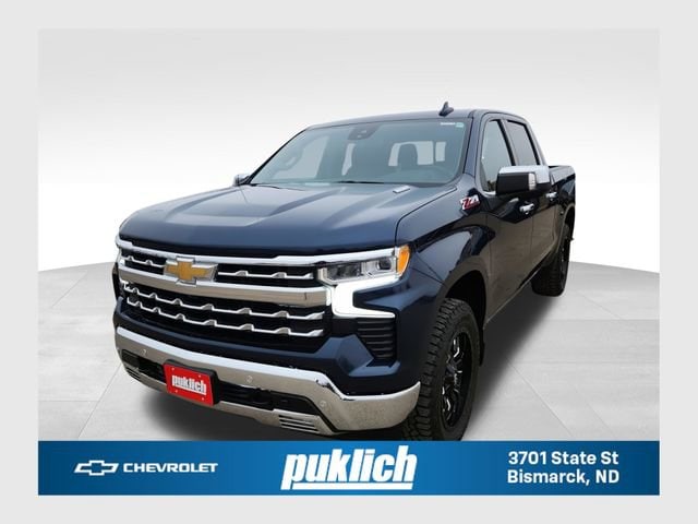 Northsky Blue Metallic 2023 Chevrolet Silverado 1500 LTZ Crew Cab 4WD Pickup Truck Four-Wheel Drive Automatic