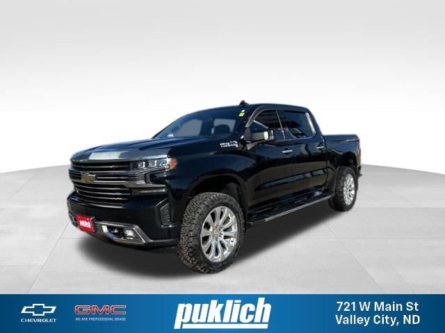 Black 2019 Chevrolet Silverado 1500 High Country Crew Cab 4WD Pickup Truck Four-Wheel Drive Automatic