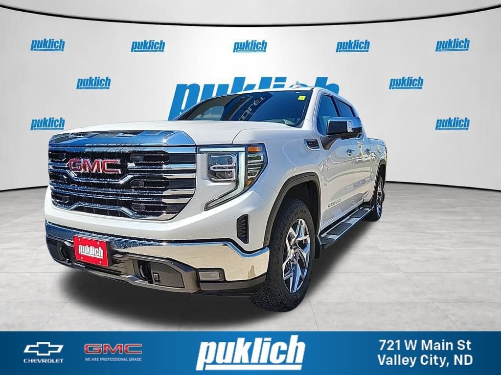 White Frost Tricoat 2023 GMC Sierra 1500 Pickup Truck Four-Wheel Drive Automatic