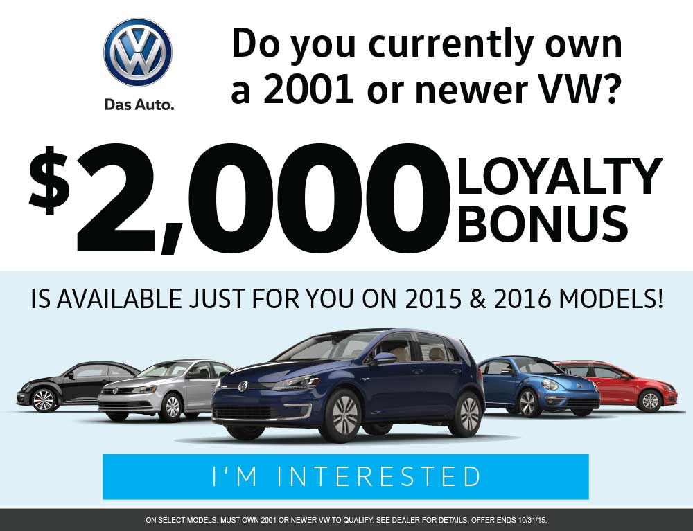 Volkswagen Loyalty Bonus Volkswagen of Quad Cities
