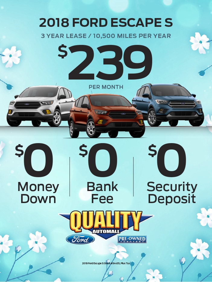 2018 Ford Escape Lease Specials