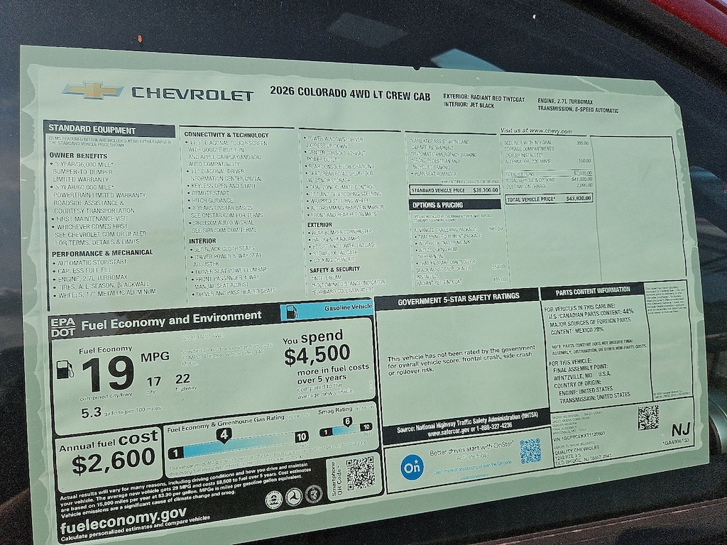 New 2026 Chevrolet Colorado LT Truck