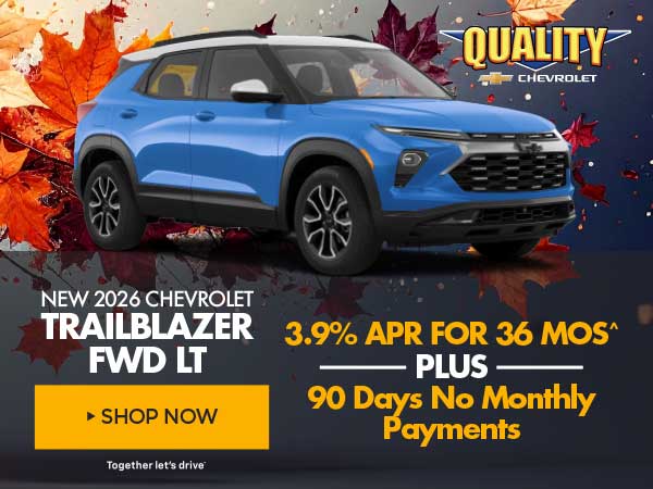 New 2026 Chevrolet Trailblazer FWD LT 3.9% APR for 36 months