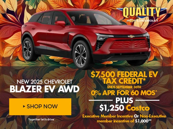 New 2025 Chevrolet Blazer EV AWD $7,500 Federal EV Tax Credit