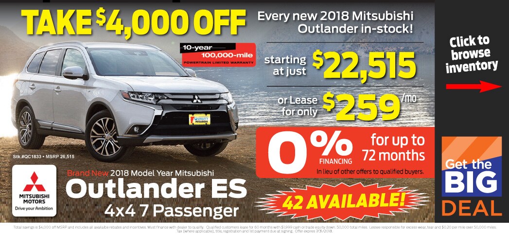 Quality Mitsubishi Mitsubishi Dealership St. Johnsbury VT Near