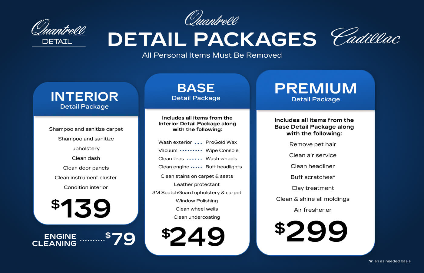 Quantrell Detail Packages