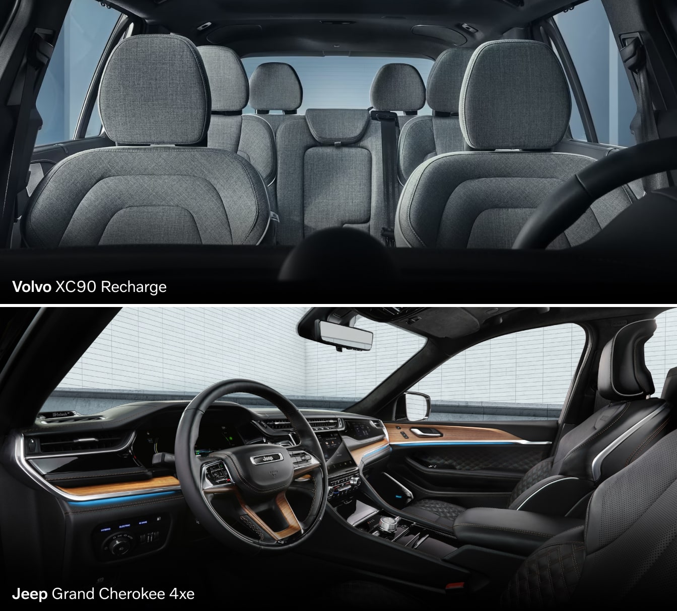 Jeep Grand Cherokee 4xe vs. Volvo XC90 Recharge Interior