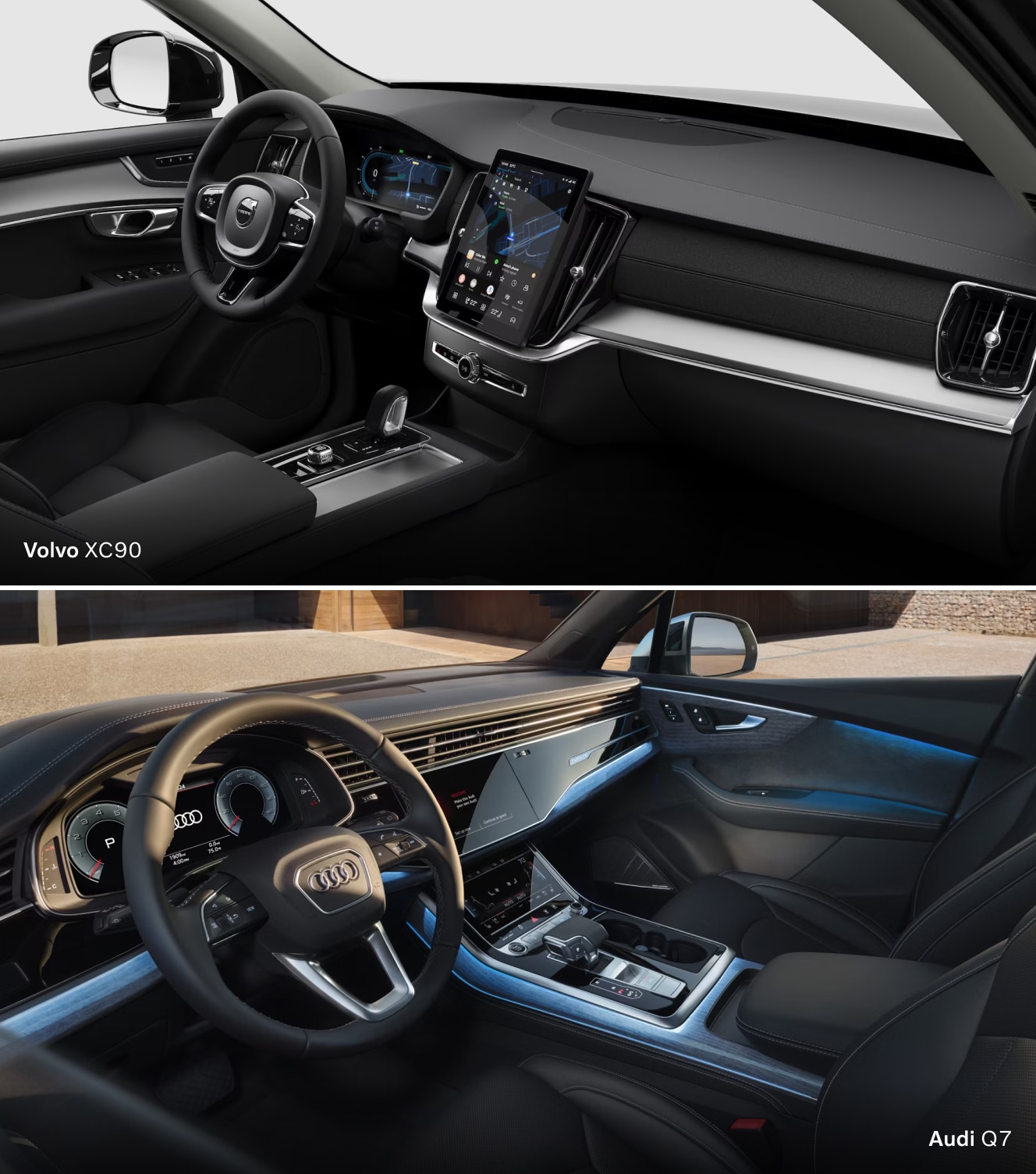 Volvo XC90 vs. Audi Q7: Interior