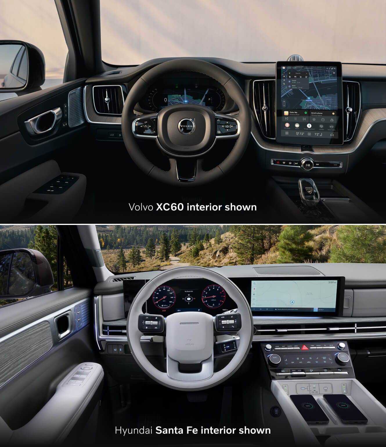 Volvo XC60 vs. Hyundai Santa Fe Trim Levels & Interior Perks