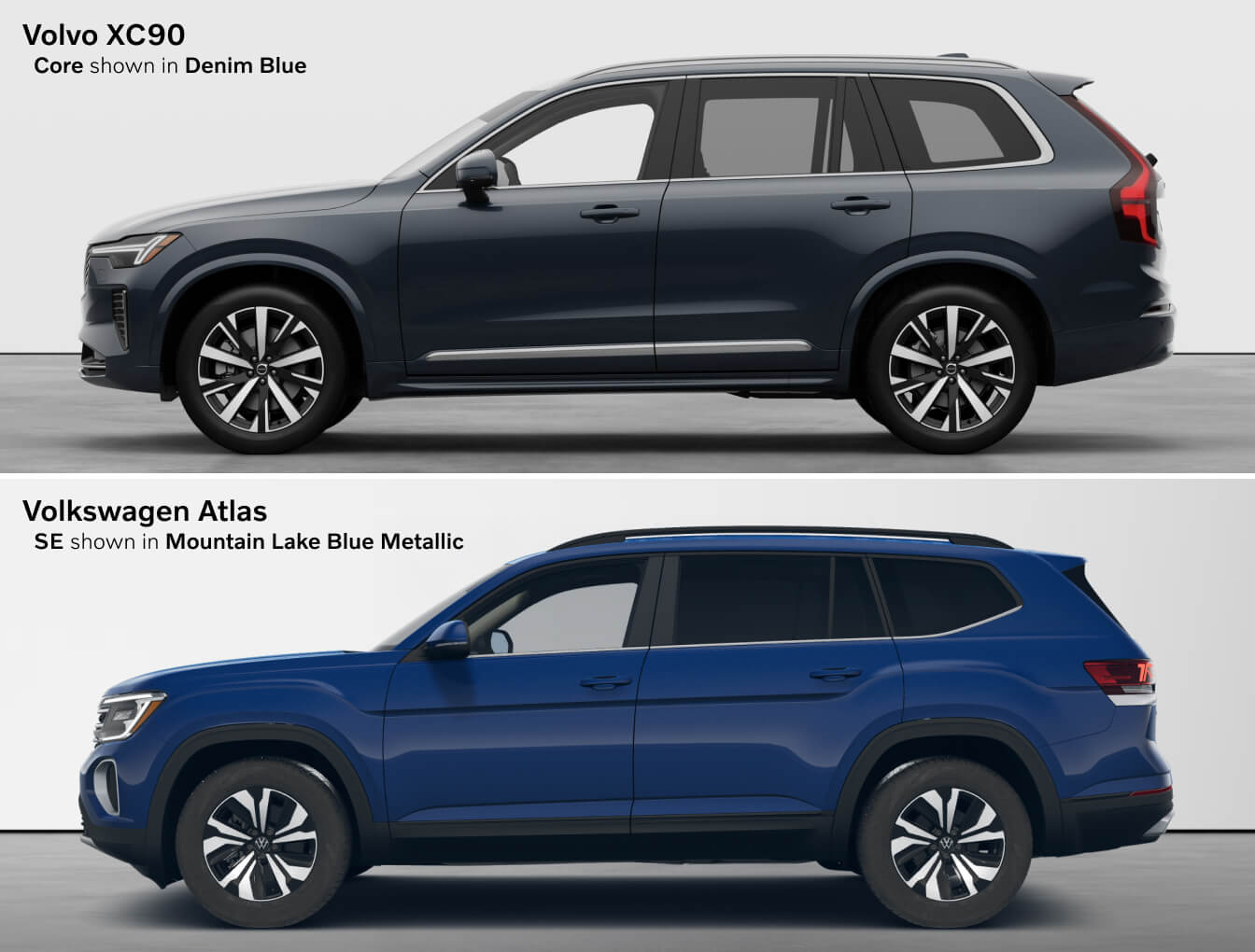 Volvo XC90 vs. Volkswagen Atlas: Design & Styling