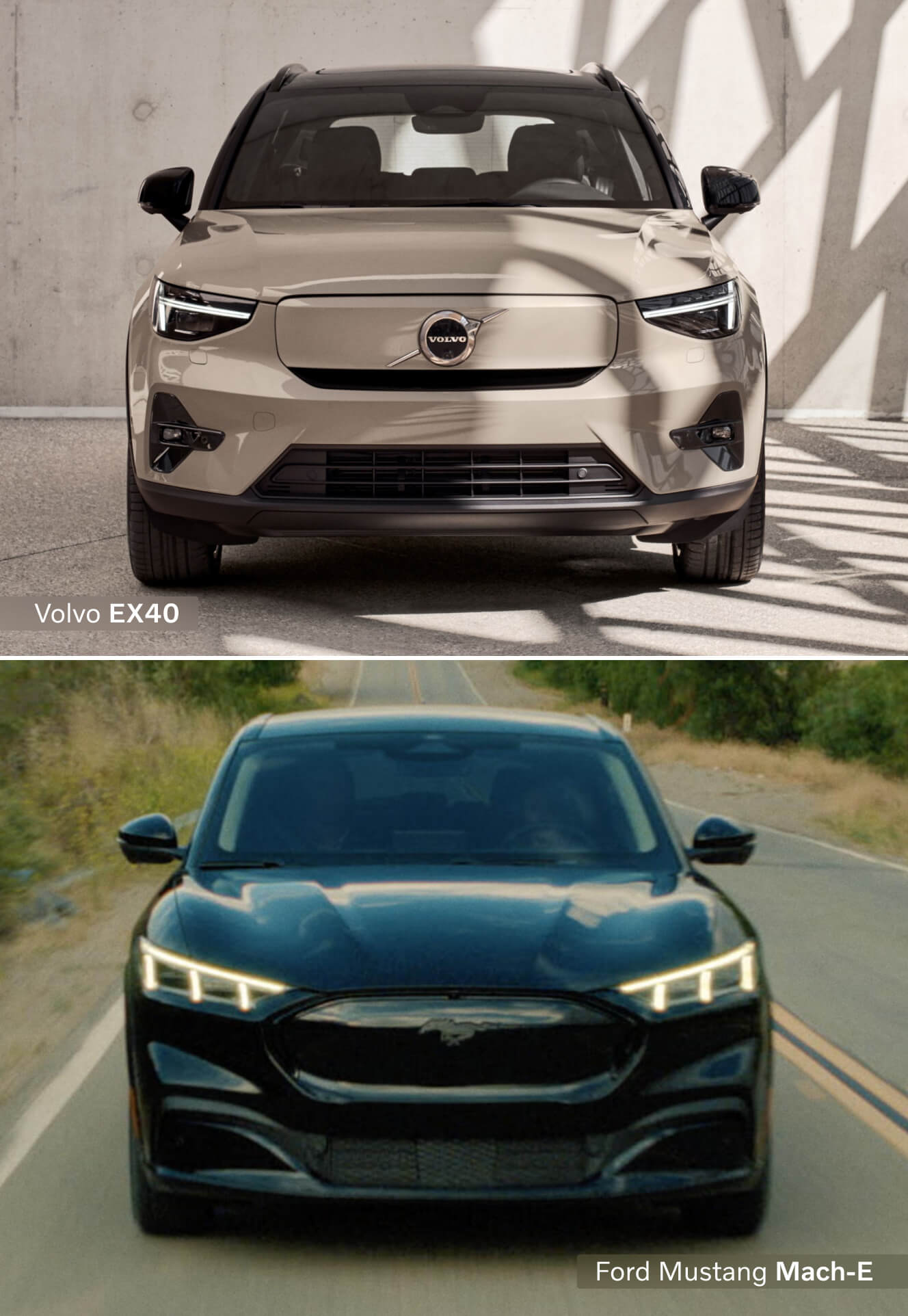 Versatile Ford Mustang Mach-E vs. Volvo EX40 Practicality