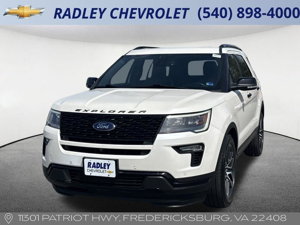 White 2019 Ford Explorer Sport AWD SUV / Crossover All-Wheel Drive