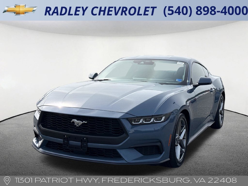 Blue 2024 Ford Mustang Coupe Rear-Wheel Drive 