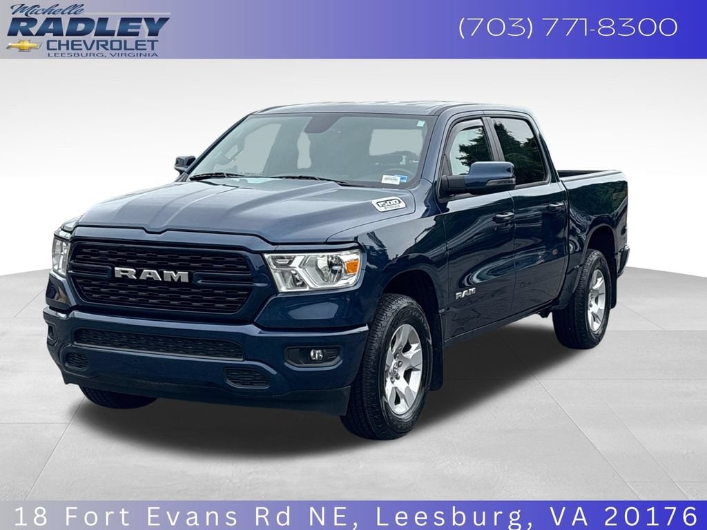 Blue 2023 RAM 1500 Pickup Truck Four-Wheel Drive Automatic