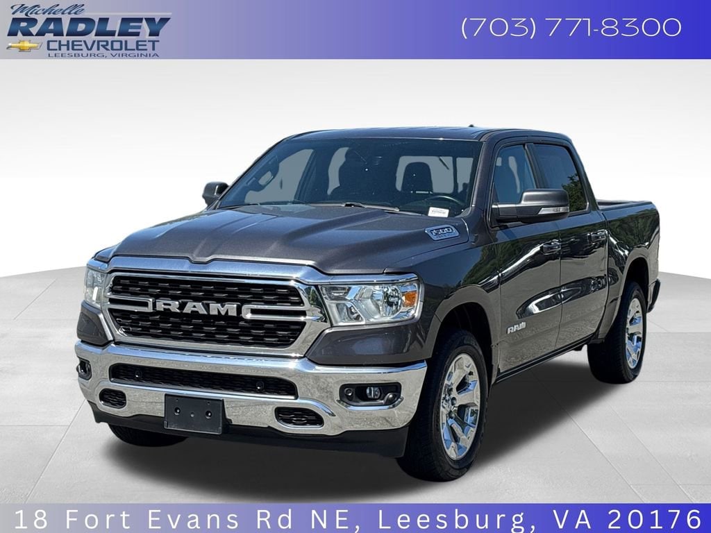 Gray 2022 RAM 1500 Pickup Truck Four-Wheel Drive Automatic