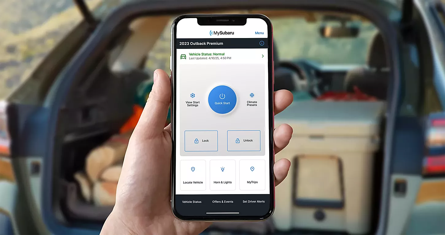 Using Subaru Starlink through a mobile app