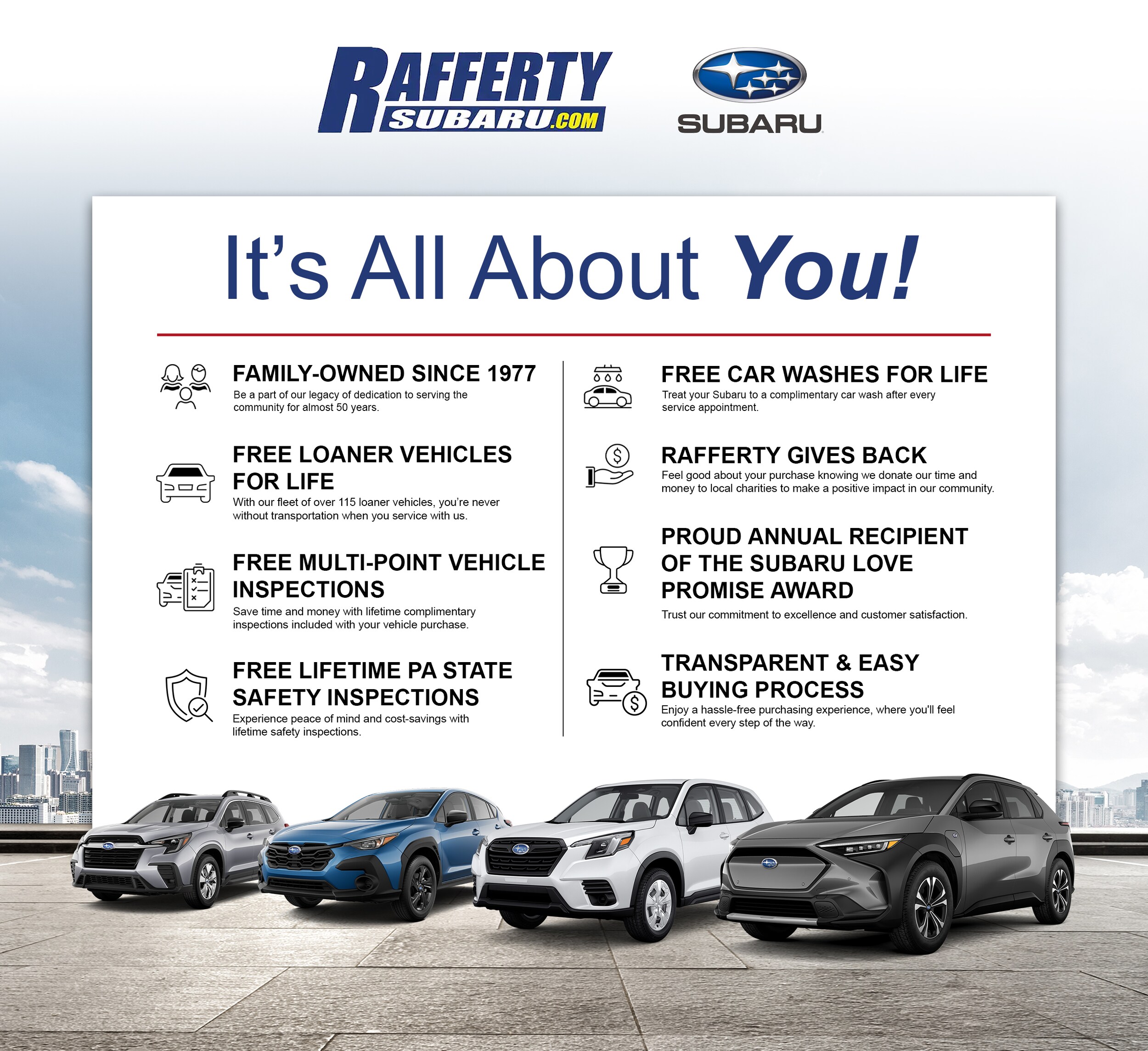 Why Buy From Rafferty Subaru? | Subaru Dealers Near Me