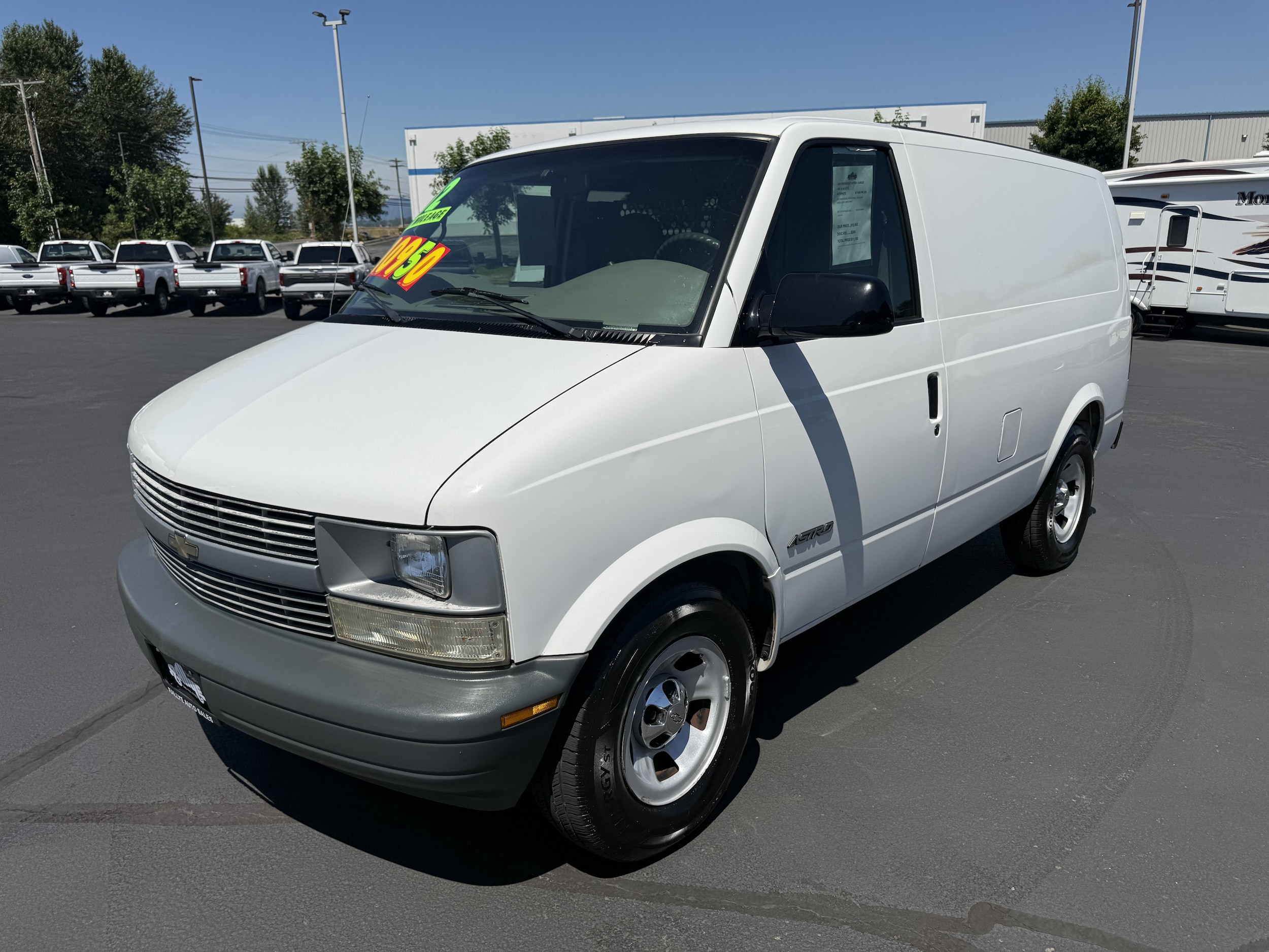 Ivory White 2002 Chevrolet Astro Cargo Van Rear-Wheel Drive Automatic