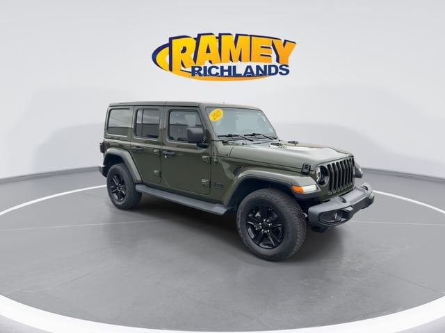 Used 2021 Jeep Wrangler Unlimited Sahara Altitude with VIN 1C4HJXEG1MW649307 for sale in Richlands, VA