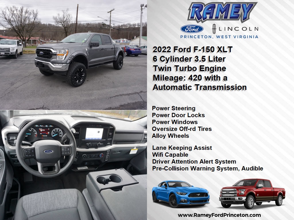 Used 2022 Ford F-150 XLT with VIN 1FTFW1E86NKD97108 for sale in Princeton, WV