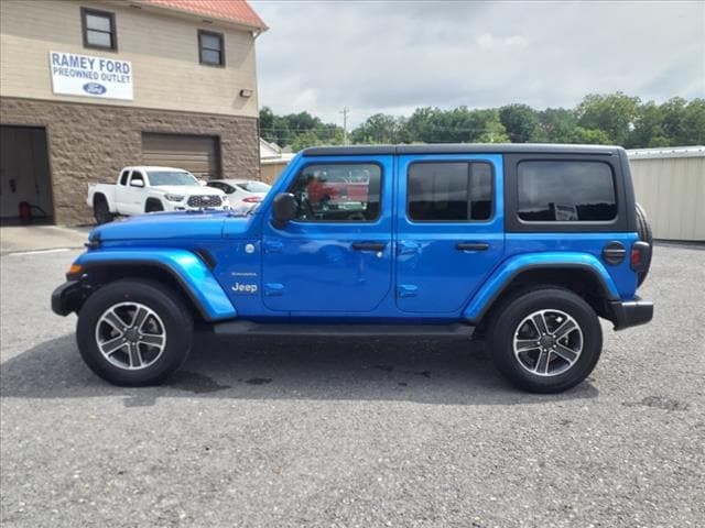 Used 2023 Jeep Wrangler 4-Door Sahara with VIN 1C4HJXEN6PW702604 for sale in Princeton, WV