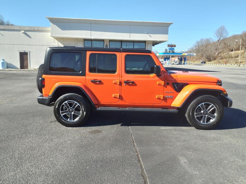 Used 2023 Jeep Wrangler 4-Door Sahara with VIN 1C4HJXEG9PW666067 for sale in North Tazewell, VA