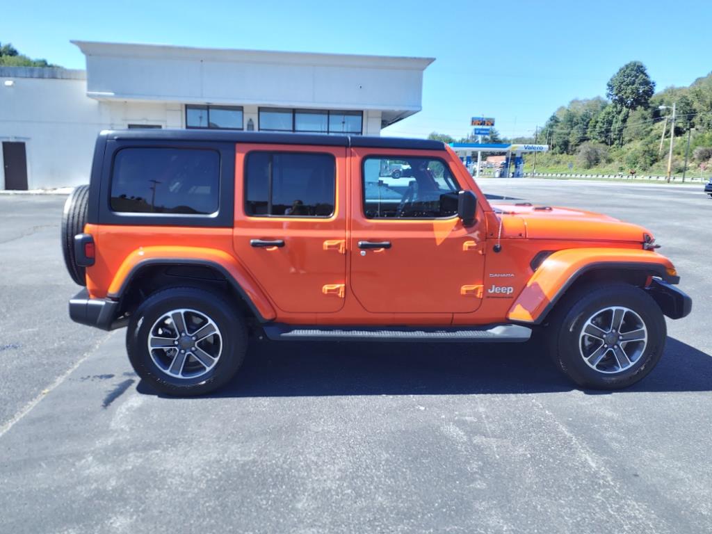 Used 2023 Jeep Wrangler 4-Door Sahara with VIN 1C4HJXEN8PW702684 for sale in North Tazewell, VA