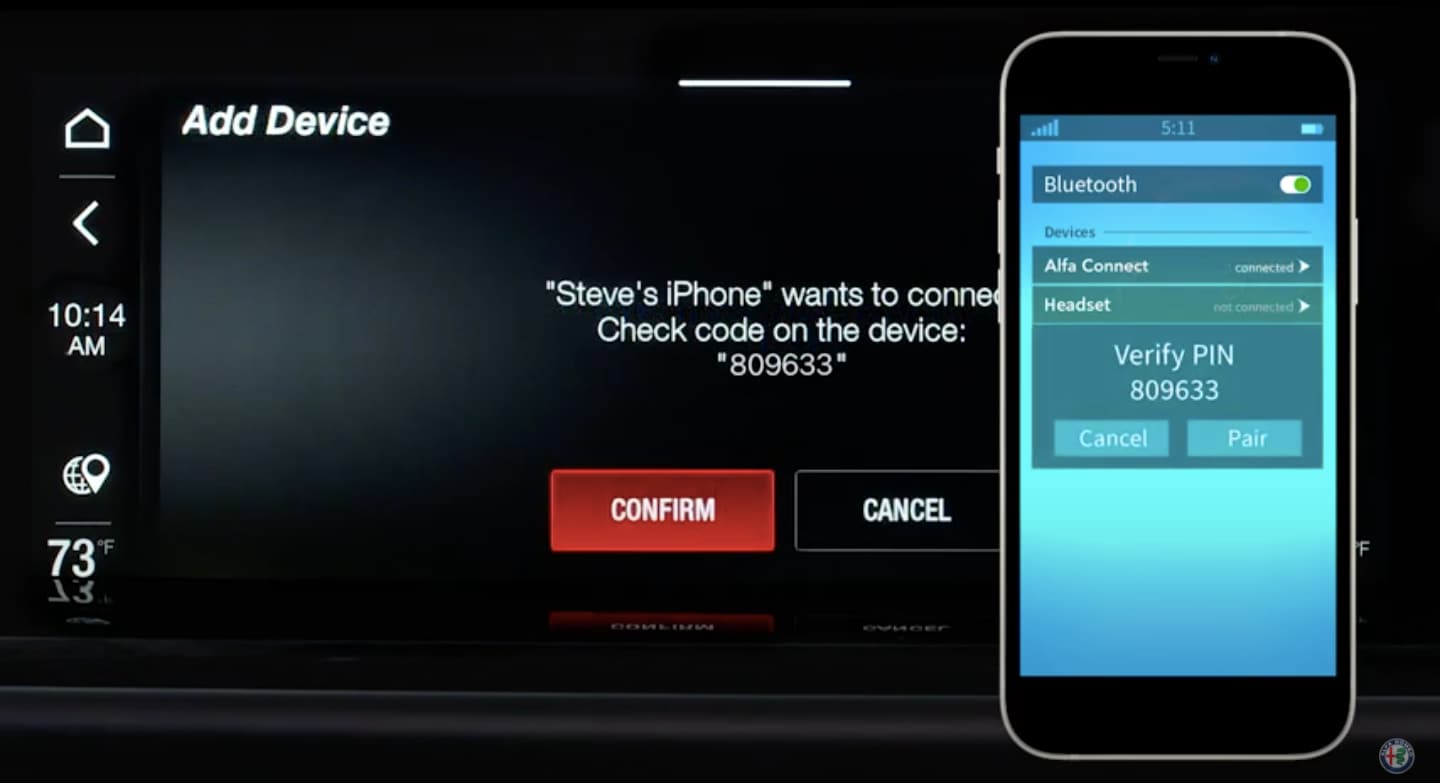 Alfa Romeo Bluetooth Pairing