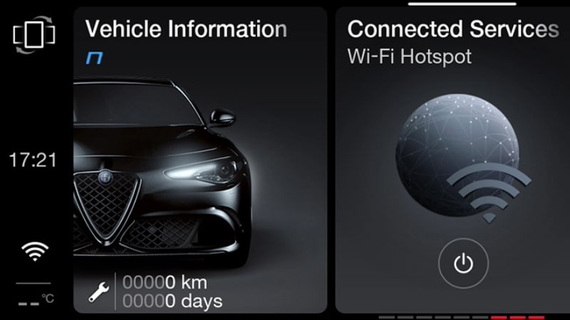 Alfa Romeo Connect Wifi Hotspot Feature