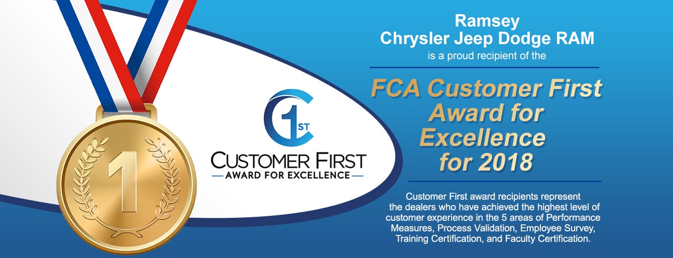 FCA Customer First Award For Excellence 2018