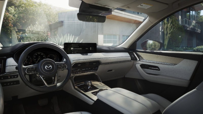 2024 Mazda CX-90 PHEV interior dashboard front driver and passenger seating