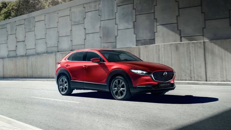 2024 mazda cx-30 soul red crystal metallic driving near Ramsey NJ