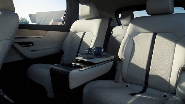 The second-row seats are spacious, as they are in the CX-90
