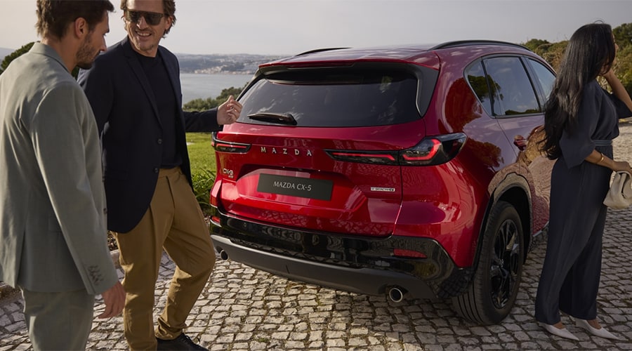 2026 Mazda CX-5 rear angle Ramsey Mazda in Ramsey, NJ