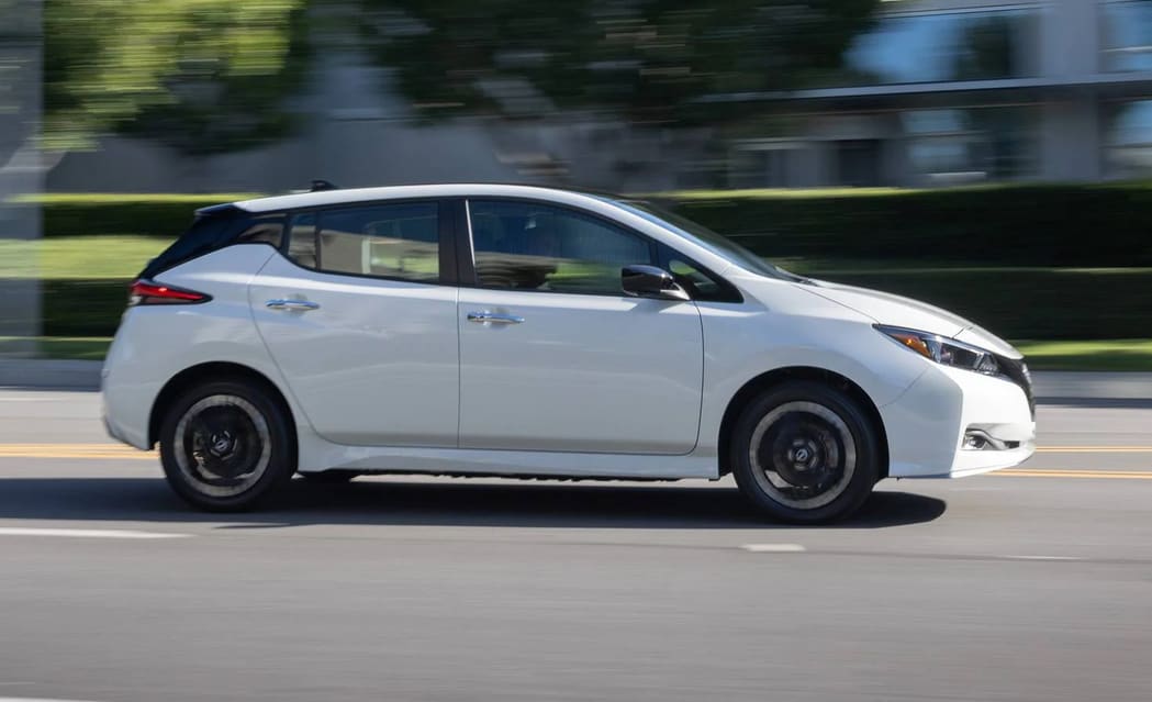 2024 Nissan LEAF driving on the road