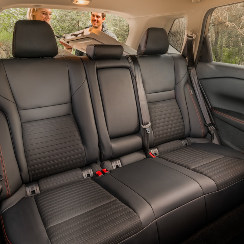 Interior view of the 2026 Nissan Rogue highlighting the spacious five-passenger seating and premium dashboard in Upper Saddle River.