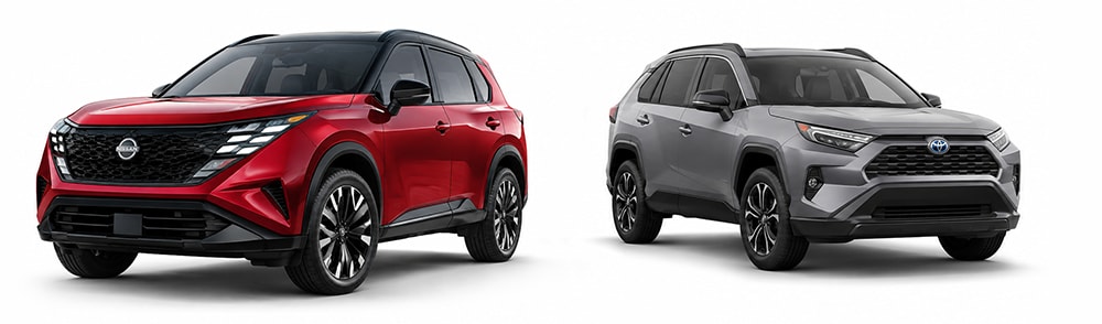 2027 Nissan Rogue Hybrid and Toyota RAV4 Hybrid comparison