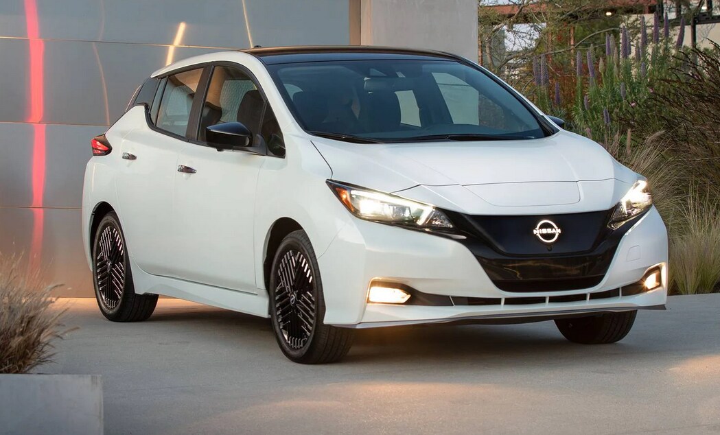 2024 Nissan LEAF parked in a garage.png
