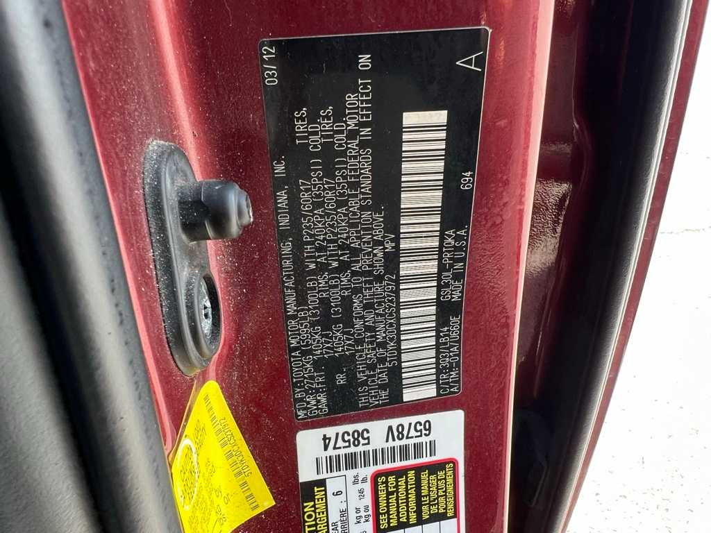 Thumbnail: 2012 Toyota Sienna - 47