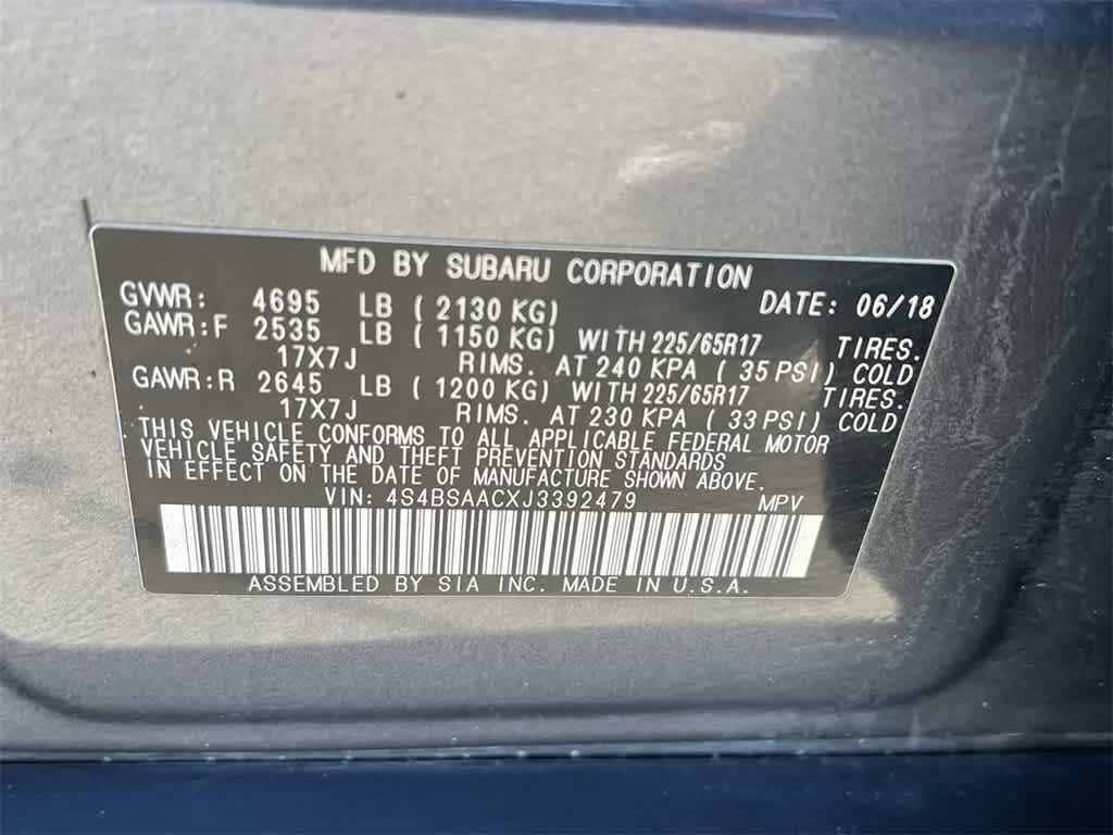 2018 Subaru Outback 2.5i 33