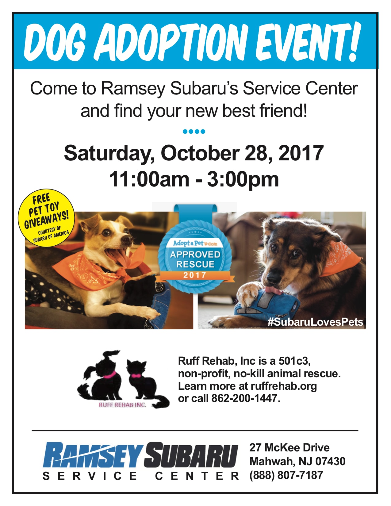 Ruff Rehab Dog Adoption Event NJ