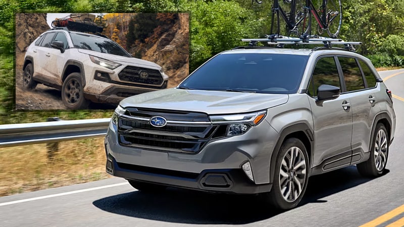 2025 Subaru Forester vs 2024 Toyota RAV4 showdown review
