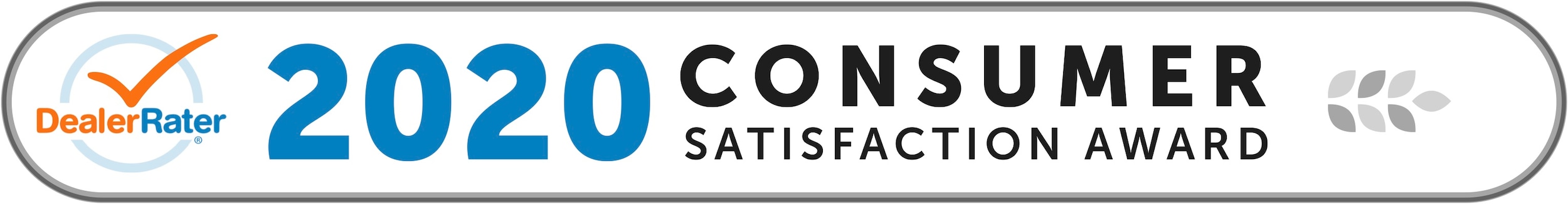 2020 DealerRater Consumer Satisfaction Award