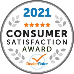 2021 DealerRater Consumer Satisfaction Award