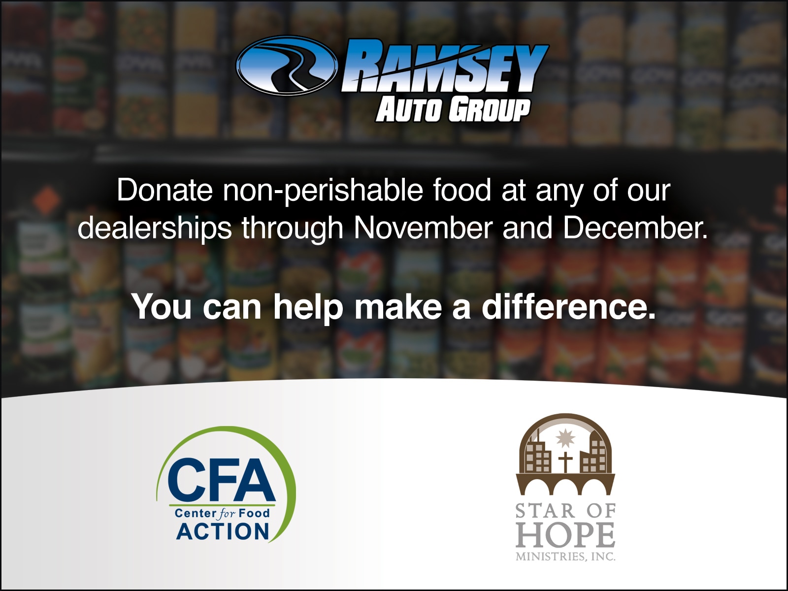 Ramsey Auto Group Food Drive