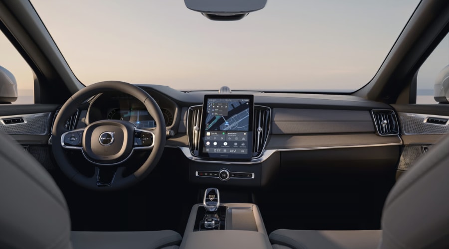 2026 Volvo XC90 interior dashboard and touchscreen display in Ramsey, NJ.