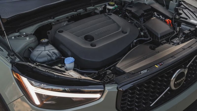 2025 Volvo XC40 2.0-liter turbocharged four-cylinder engine pushing 247 horsepower