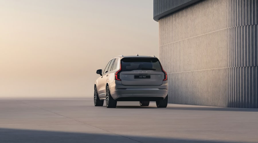 A selection of luxurious 2026 Volvo XC90 models parked at the Ramsey Volvo dealership lot ready for a test drive