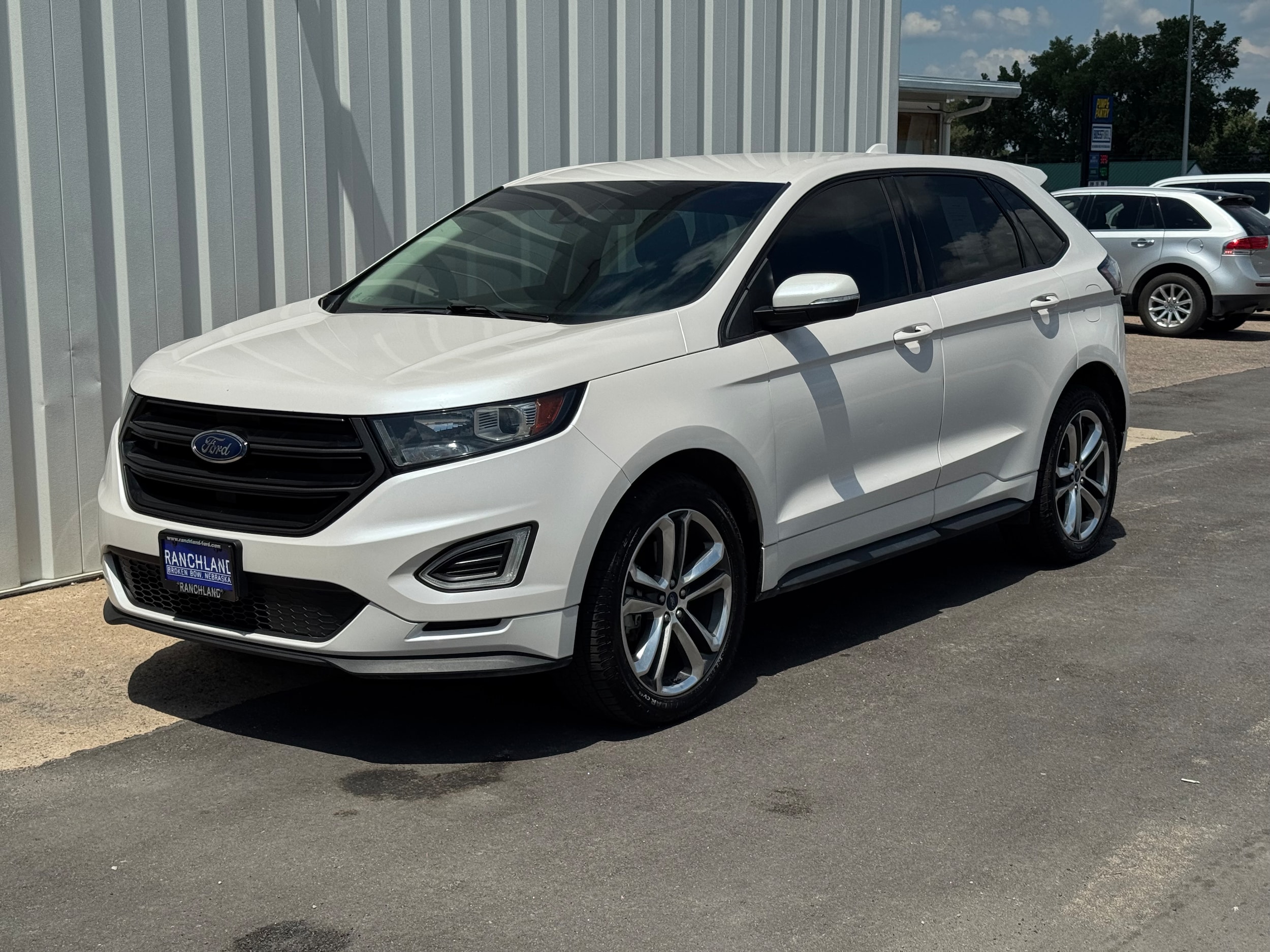White Platinum 2018 Ford Edge SUV / Crossover All-Wheel Drive Automatic