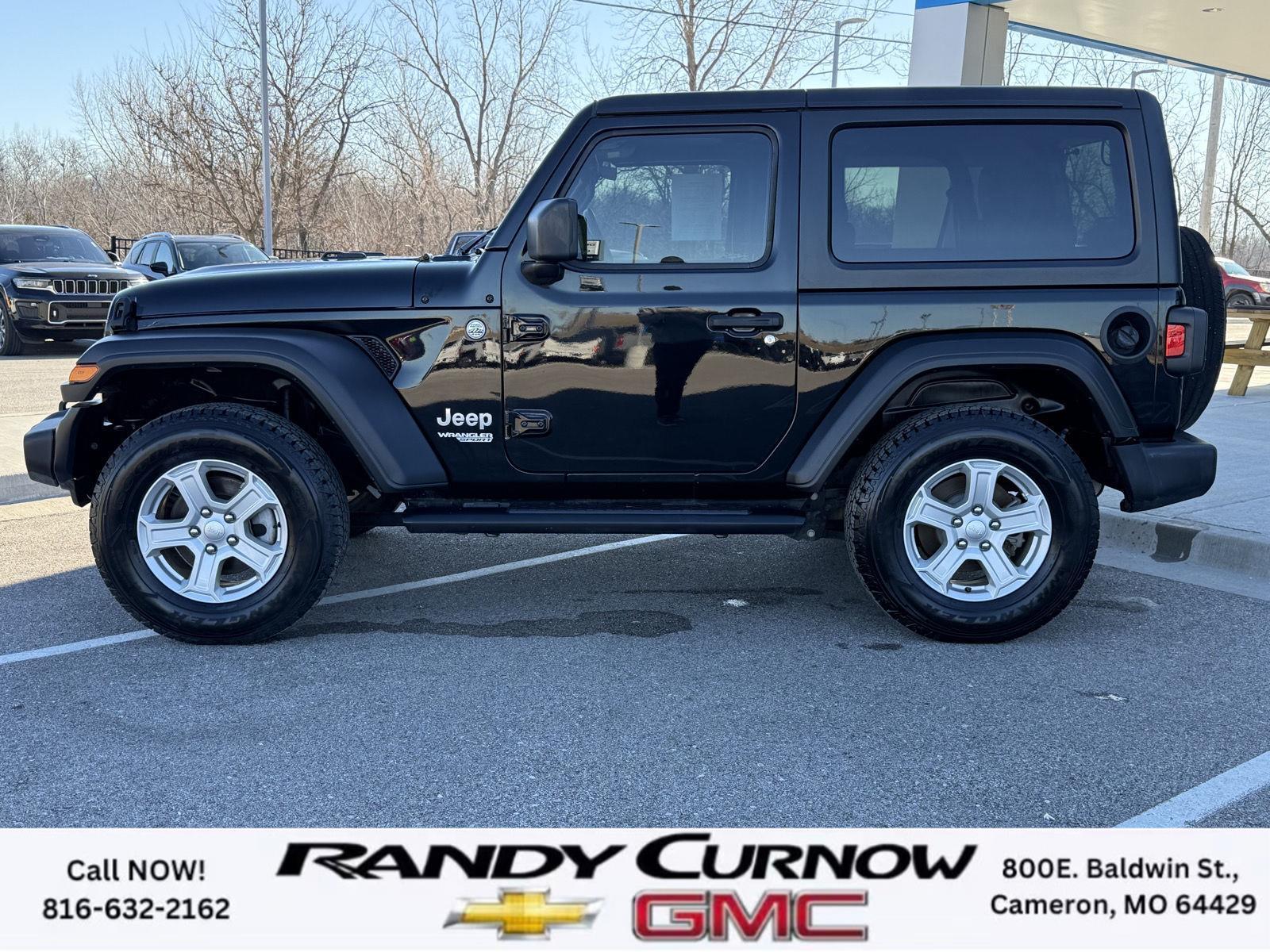 Used 2020 Jeep Wrangler Sport S with VIN 1C4GJXAN6LW130333 for sale in Kansas City